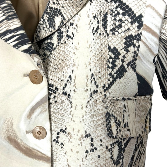 Just Cavalli snake print blazer EUC Italian size 40 US 6 EUC - Picture 2 of 6